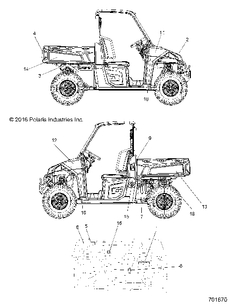 BODY, DECALS - R18RTED1F1/SD1C1 (701670)