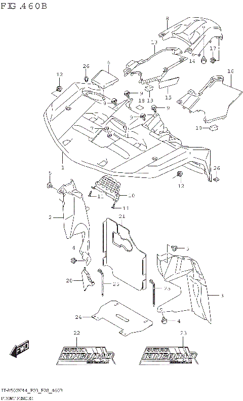 FRONT FENDER (LT-A500X:P28)