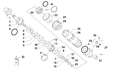 REAR SUSPENSION FRONT ARM SHOCK ABSORBER [101786]