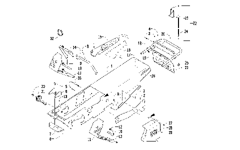 CHASSIS, FOOTREST, AND REAR BUMPER ASSEMBLY [93495]