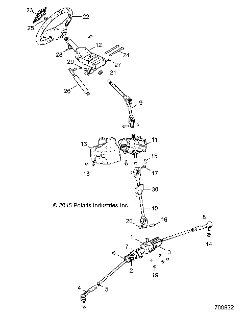 STEERING, STEERING ASM. - R18RGE99BM/BB/B7/KBS/UB9/UBG (700832)