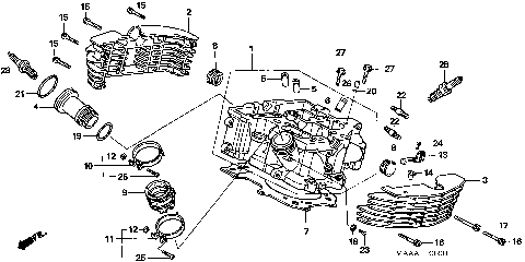 REAR CYLINDER HEAD