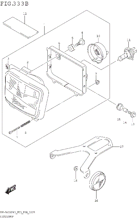 HEADLAMP (DR-Z400SM3 E28)