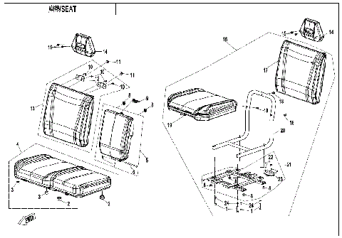 SEAT (NON HEATING EQUIPMENT)