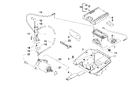 BATTERY AND STARTER ASSEMBLY [300660]