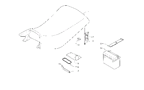 SEAT, BATTERY, AND TOOL KIT ASSEMBLIES [301630]