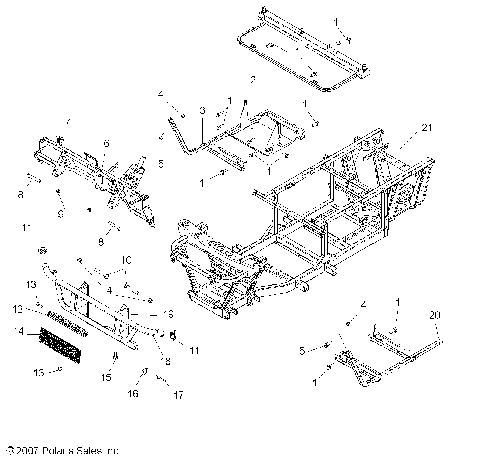 CHASSIS, FRAME and FRONT BUMPER - R08RH68 ALL OPTIONS (49RGRCHASSIS087004X4)