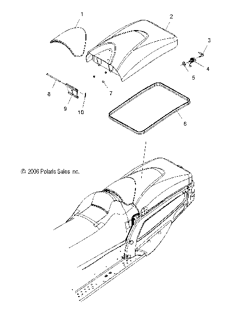 TRUNK COVER, REAR - S07PY7FS/FE (49SNOWTRUNKFSTCRSR)