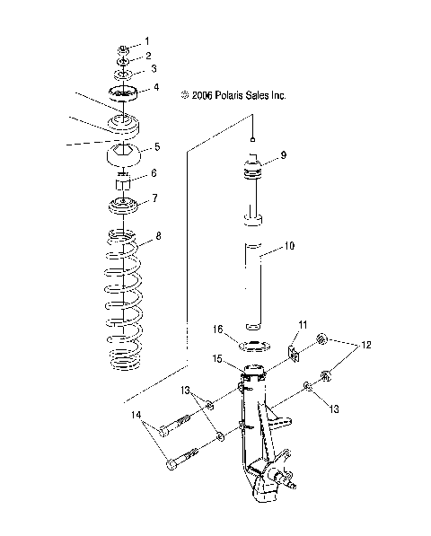 SUSPENSION, STRUT, FRONT - A07CA32AA (49ATVSTRUTBOSS)