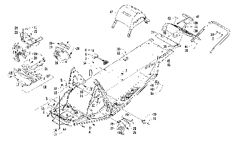 CHASSIS, REAR BUMPER, AND SNOWFLAP ASSEMBLY [91506]