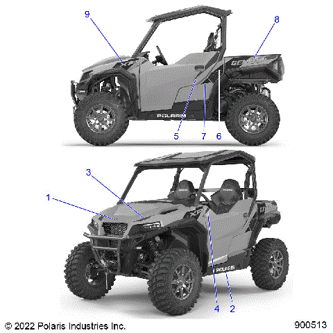 BODY, DECALS - G23GXE99A4/B4 (900513)