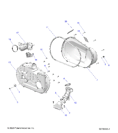 DRIVE TRAIN, CLUTCH COVER & DUCTING