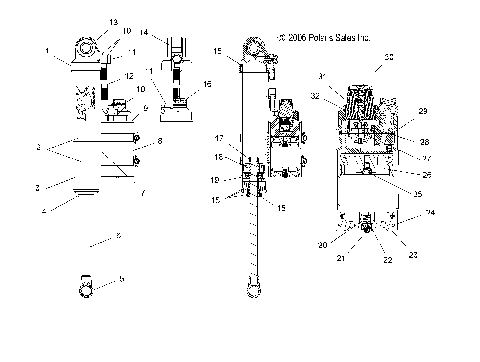 SHOCK, REAR TRACK (7043266) - S07PP6FS/FSA/FSB (49SNOWSHOCKREAR7043266)