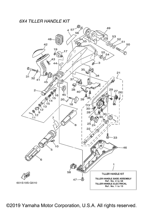 TILLER HANDLE BASE ASSEMBLY