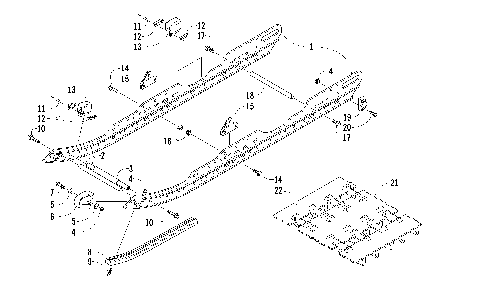 SLIDE RAIL AND TRACK ASSEMBLY [86025]