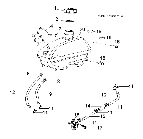 BODY, FUEL TANK ASM. - A12KA09AD/AF (49ATVFUEL09OUT90)