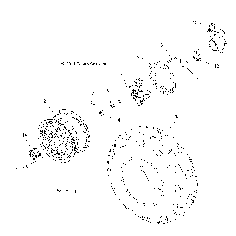 WHEELS, FRONT - R13VH57FX (49RGRWHEELFRT12RZR570I)