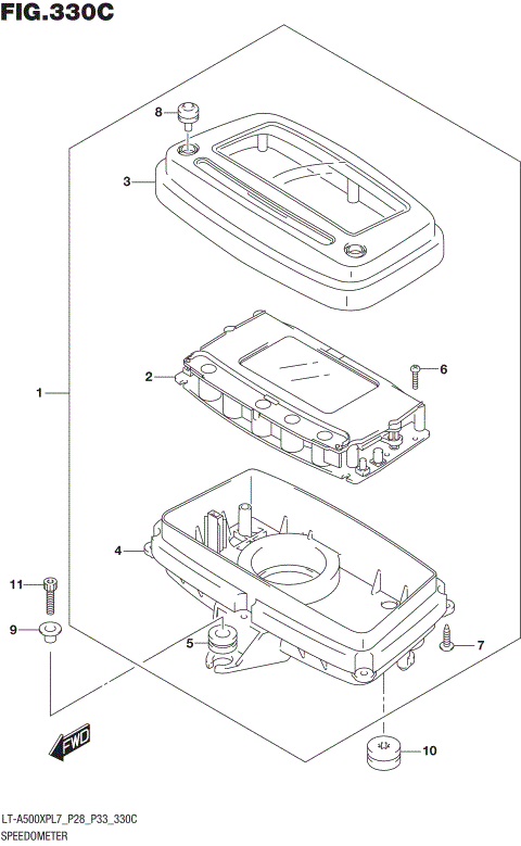 SPEEDOMETER (LT-A500XPBL7 P28)