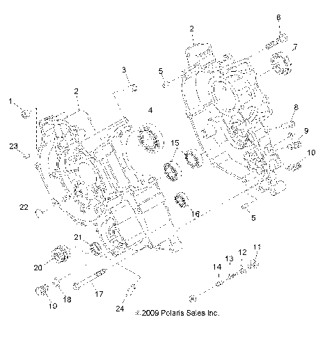 ENGINE, CRANKCASE - R10RH45AG/AH/AR (49RGRCRANKCASE10)