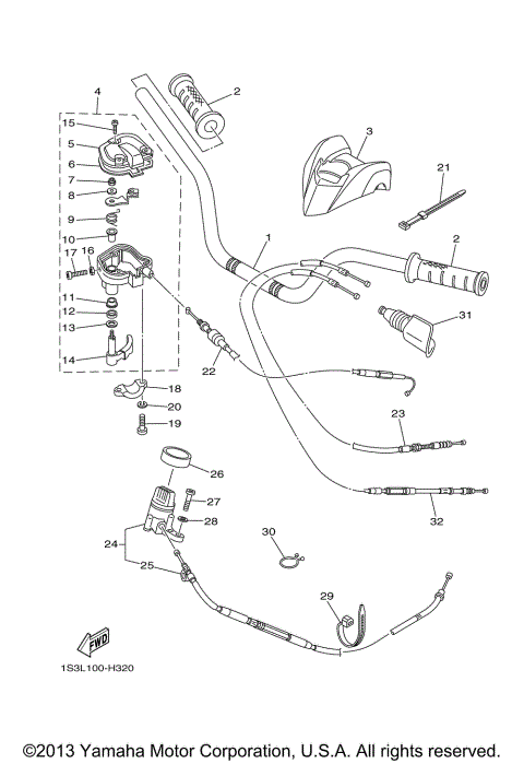 STEERING HANDLE CABLE