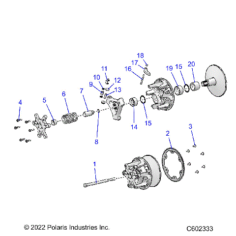 DRIVE TRAIN, CLUTCH, PRIMARY - S23TDV8MS/8ME (C601925)