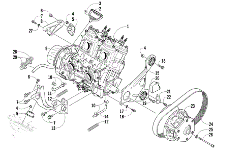 ENGINE AND RELATED PARTS