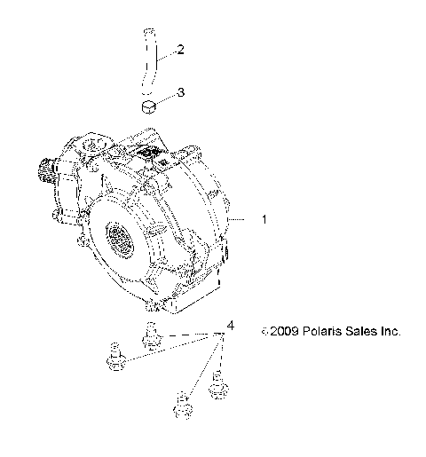 DRIVE TRAIN, FRONT GEARCASE MOUNTING - A12NG50FA (49ATVGEARCASEMTG10SCRAM)