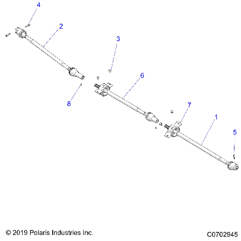 DRIVE TRAIN, FRONT PROP SHAFT - D23P4ED4D4 (C0702945)