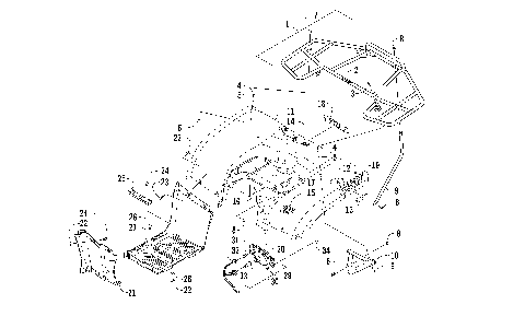 REAR BODY, RACK, AND TAILLIGHT ASSEMBLY [98360]