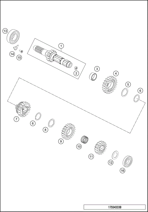 TRANSMISSION I - MAIN SHAFT