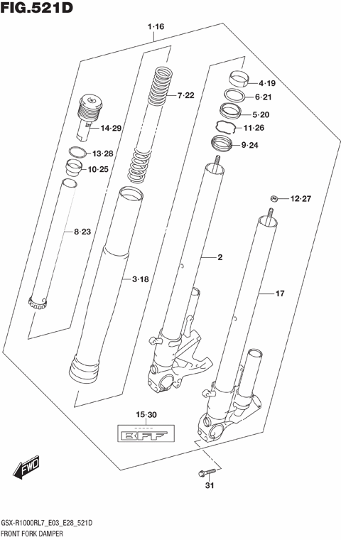 FRONT FORK DAMPER (GSX-R1000RZL7 E03)