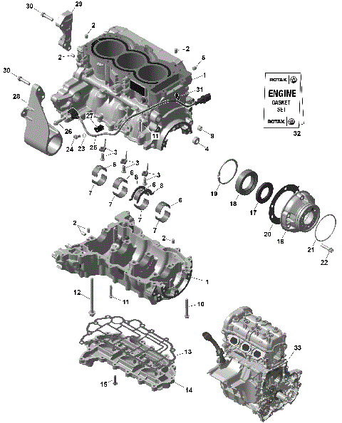 01- ROTAX - Crankcase