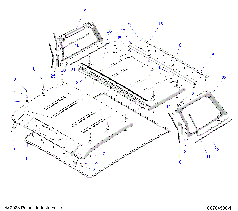 BODY, ROOF AND REAR CAB PANELS - G24GVK99A/99B (C0704530-1)