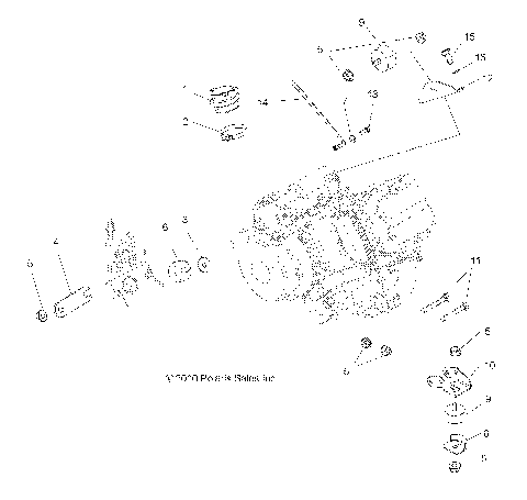 ENGINE, MOUNTING - A12MH50FF/FX/FY (49ATVENGINEMTG11SP500)