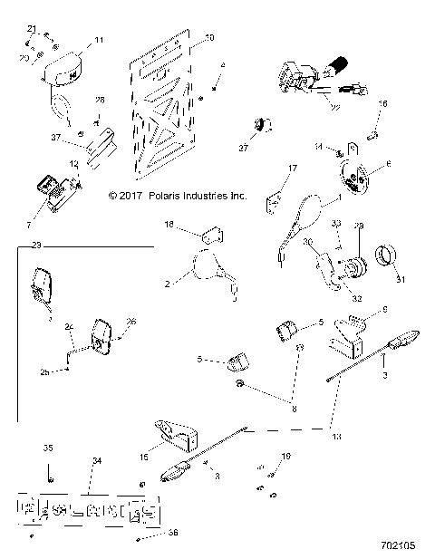 ELECTRICAL, LICENSE PLATE AND MIRRORS - R187RTE87F1/S87C1/F1 (702105)