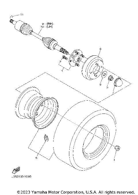 REAR AXLE & WHEEL