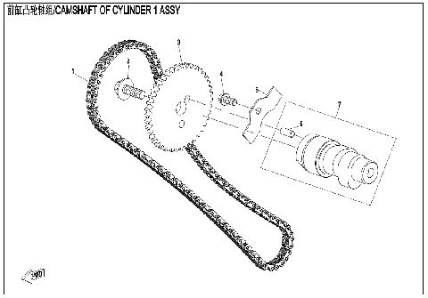 CAMSHAFT OF CYLINDER 1 ASSY