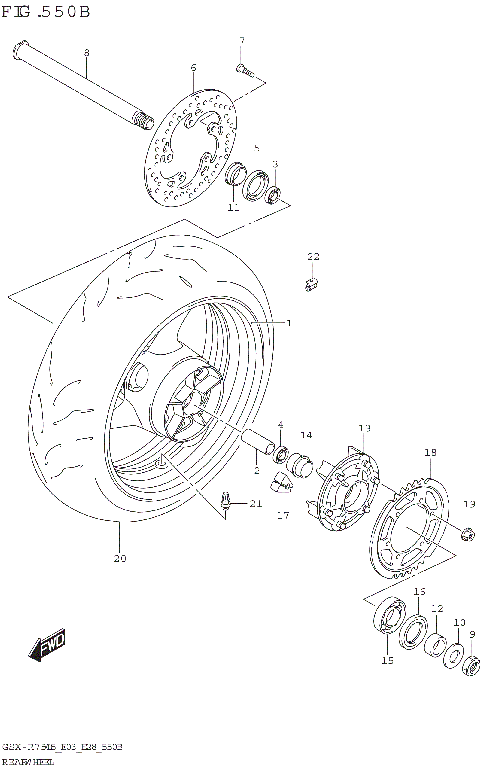 REAR WHEEL (GSX-R750Z)