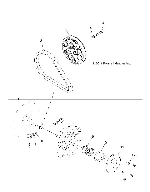 DRIVE TRAIN, SECONDARY CLUTCH - Z15VBE87FK/JK (49RGRCLUTCHDVN1323246)