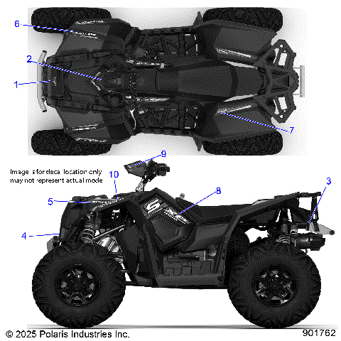 BODY, DECALS, GRAPHIC - A26SGE95AB (901762)