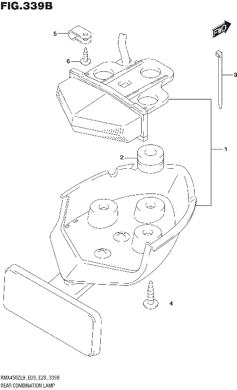 REAR COMBINATION LAMP (RMX450ZL9 E28)