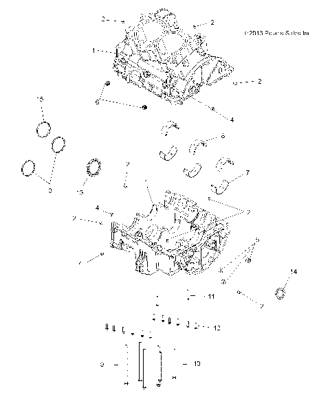 ENGINE, CRANKCASE - A15SVA85HD (49ATVCRANKCASE14SPXP850)