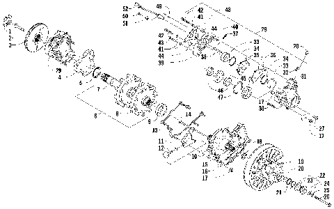 DRIVE TRAIN SHAFT AND BRAKE ASSEMBLIES [91311]