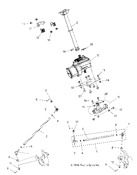STEERING, STEERING POST ASM. - A16SXE85AS/AM/AB (49ATVSTEERING15850)
