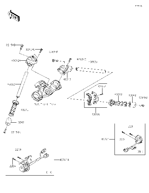 1450×230 Kawasaki Motorcycle 2023 OEM Parts Diagram for CRANKCASE