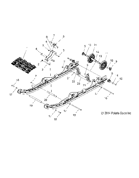 SUSPENSION, REAR and TRACK (INDY) - S16CB6 ALL OPTIONS (49SNOWSUSPRR15INDY)