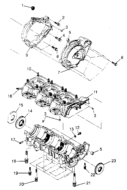 CRANKCASE SLX 780 B964287 and Intl. SLX 780 I964287 (4937443744C001)