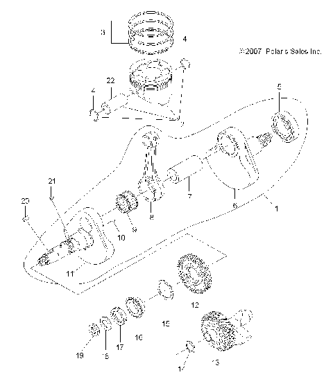 ENGINE, CRANKSHAFT and PISTON - A10LH46AX/AZ (49ATVCRANKSHAFT08SP400)