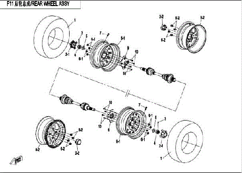 REAR WHEEL ASSY
