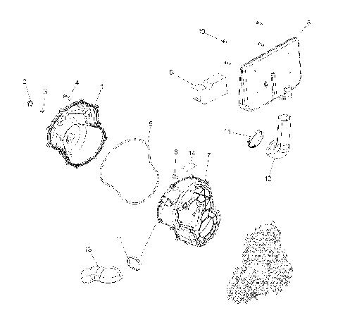 BODY, CLUTCH COVER and DUCTING - R14TH90DG (49RGRCLUTCHCVR11900D)